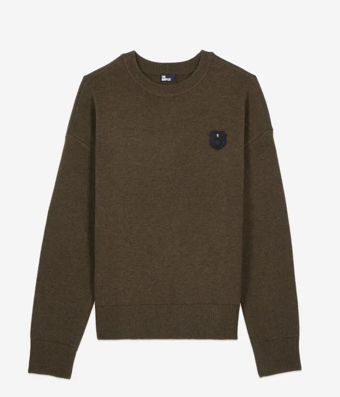 Men Khaki Wool Sweater THE KOOPLES Sweaters