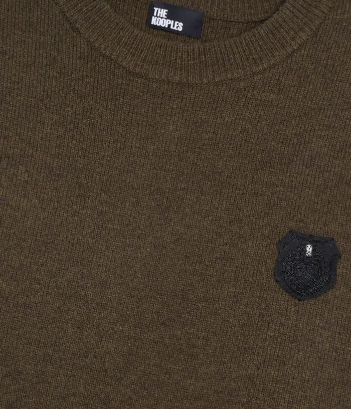 Men Khaki Wool Sweater THE KOOPLES Sweaters