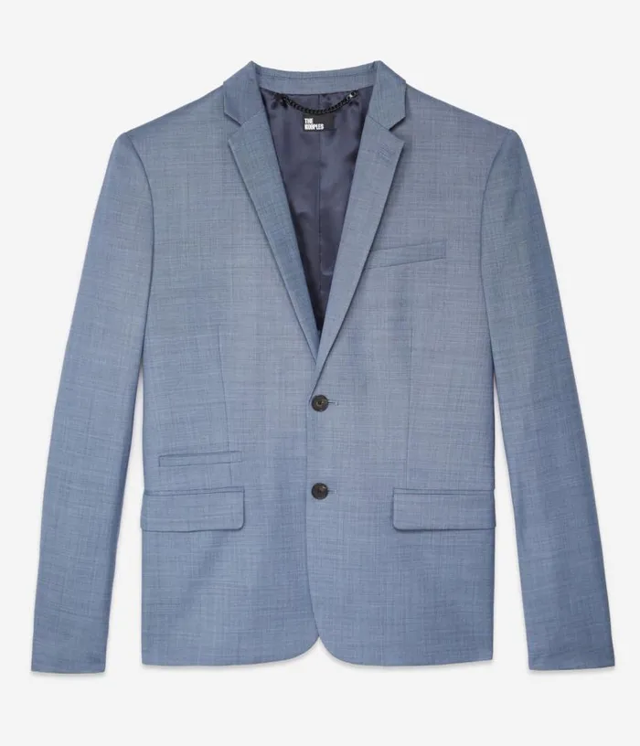 Men Light Blue Wool Suit Jacket THE KOOPLES Blazers and Suits
