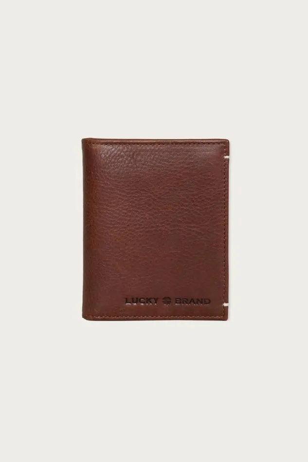 Men Lucky Brand Bags and Wallets Smooth Leather Lfold Wallet Dark Brown
