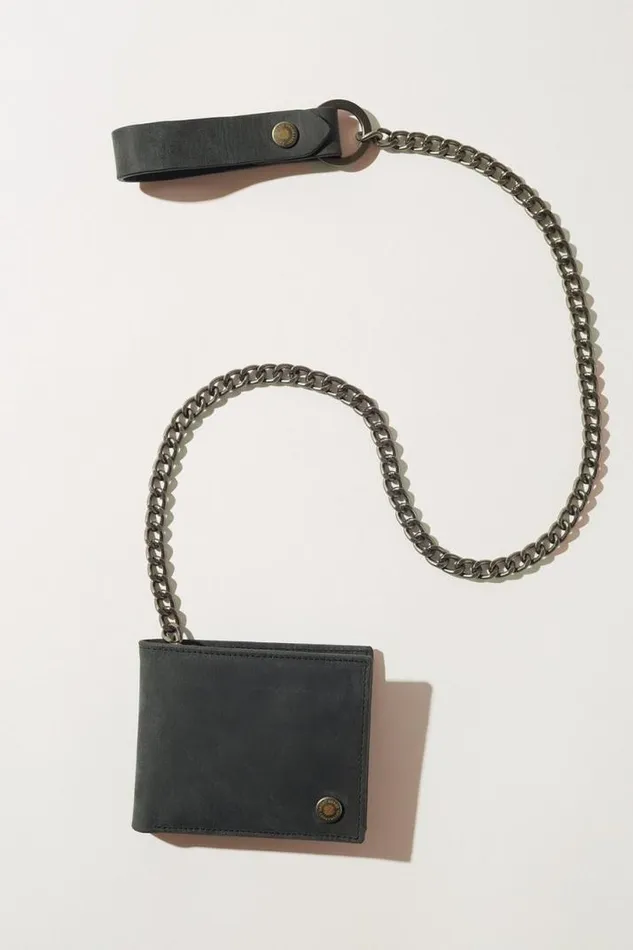 Men Lucky Brand Bags and Wallets Wallet Chain Gift Set Black