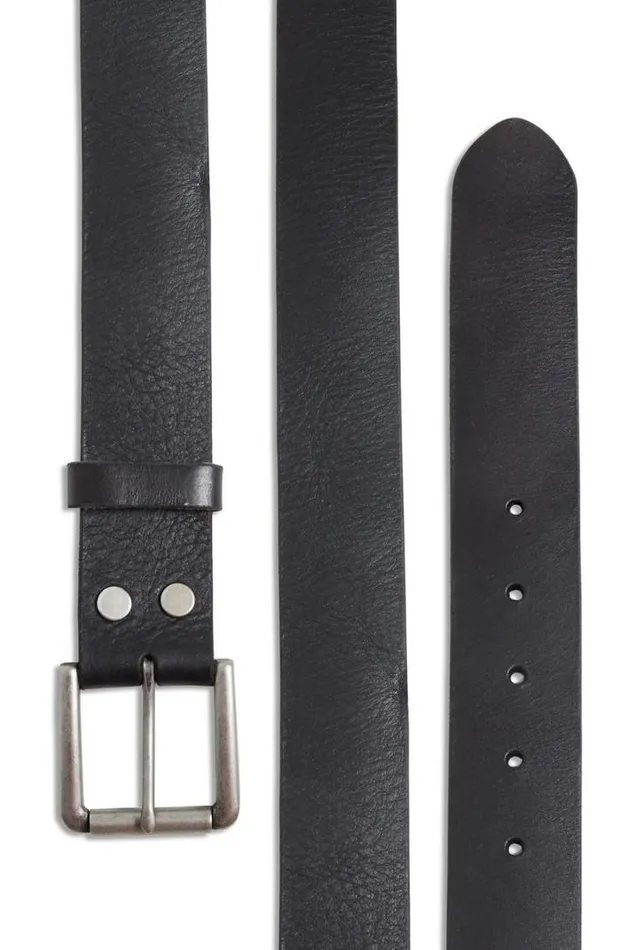 Men Lucky Brand Belts Highland Leather Belt Black