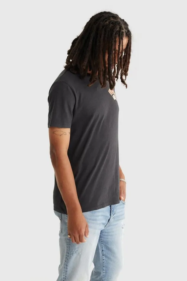 Men Lucky Brand Graphic Tees Aces Over Eights Tee Jet Black