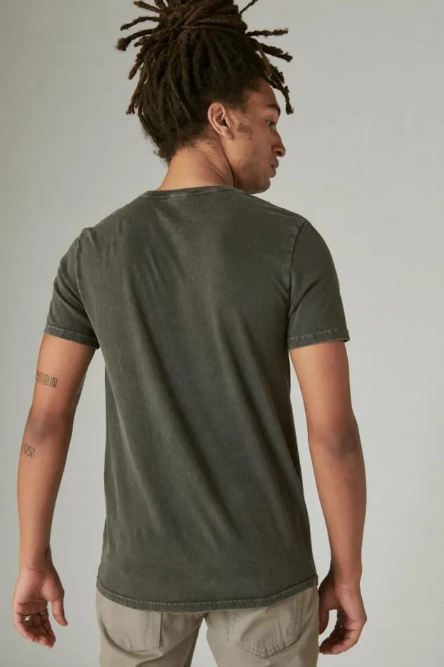 Men Lucky Brand Graphic Tees Iggy Pop Raw Power Tee Jet Black