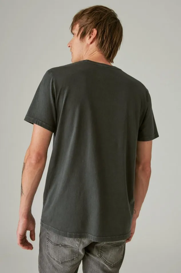 Men Lucky Brand Graphic Tees Pink Floyd The Wall Jet Black