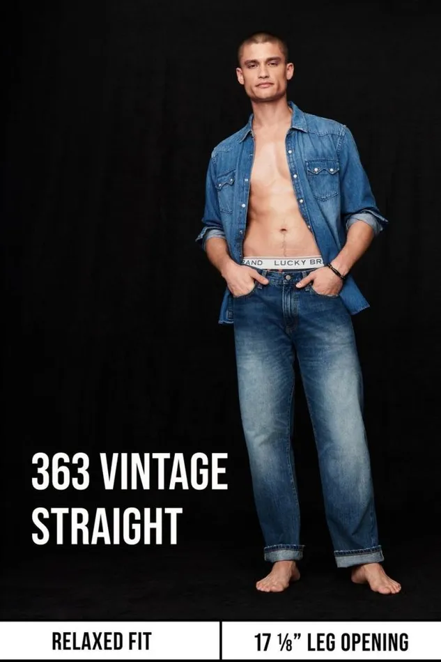 Men Lucky Brand Jeans 363 Vintage Straight Coolmax Stretch Jean Harrison