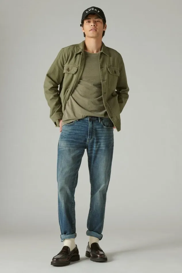 Men Lucky Brand Jeans 410 Athletic Straight Coolmax Stretch Jean Mcarthur