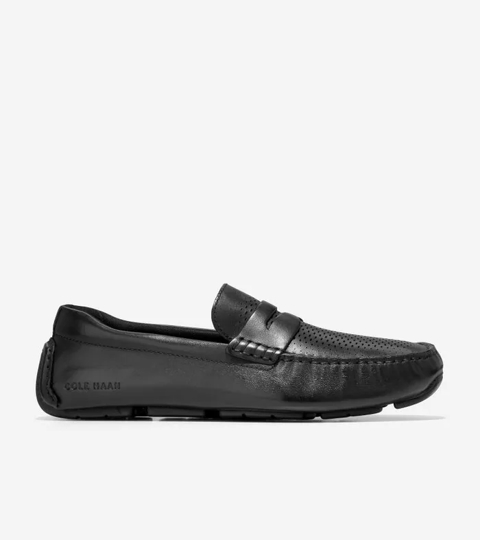 Men Men039s Grand Laser Penny Driver Black Cole Haan Loafers and Drivers