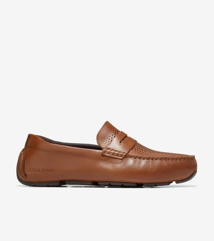 Men Men039s Grand Laser Penny Driver Brown Cole Haan Loafers and Drivers