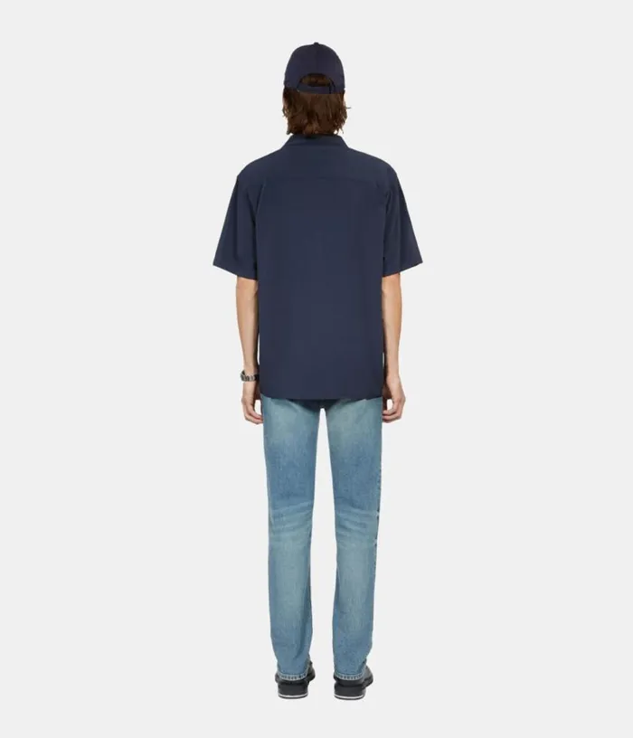 Men Navy Blue Shortsleeved Shirt THE KOOPLES Shirts