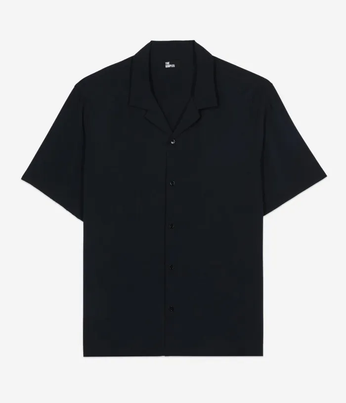 Men Navy Blue Shortsleeved Shirt THE KOOPLES Shirts
