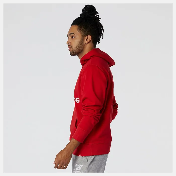 Men NB Essentials Pullover Hoodie Team Red Inline New Balance Hoodies and Sweatshirts Men NB Essentials Pullover Hoodie Team Red Inline New Balance Hoodies and Sweatshirts