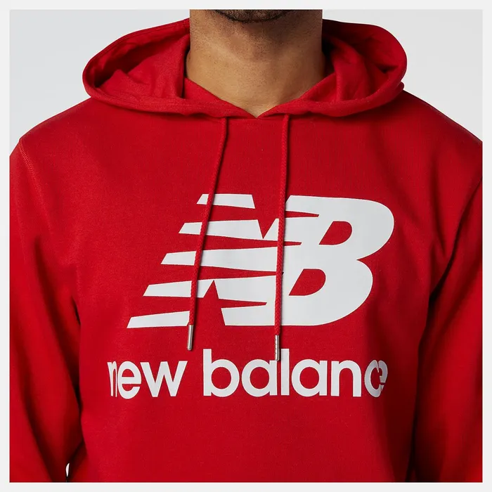 Men NB Essentials Pullover Hoodie Team Red Inline New Balance Hoodies and Sweatshirts Men NB Essentials Pullover Hoodie Team Red Inline New Balance Hoodies and Sweatshirts