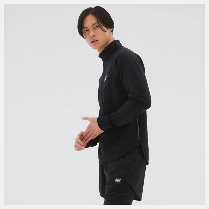 Men NB Heat Grid Half Zip Black New Balance Hoodies and Sweatshirts Men NB Heat Grid Half Zip Black New Balance Hoodies and Sweatshirts