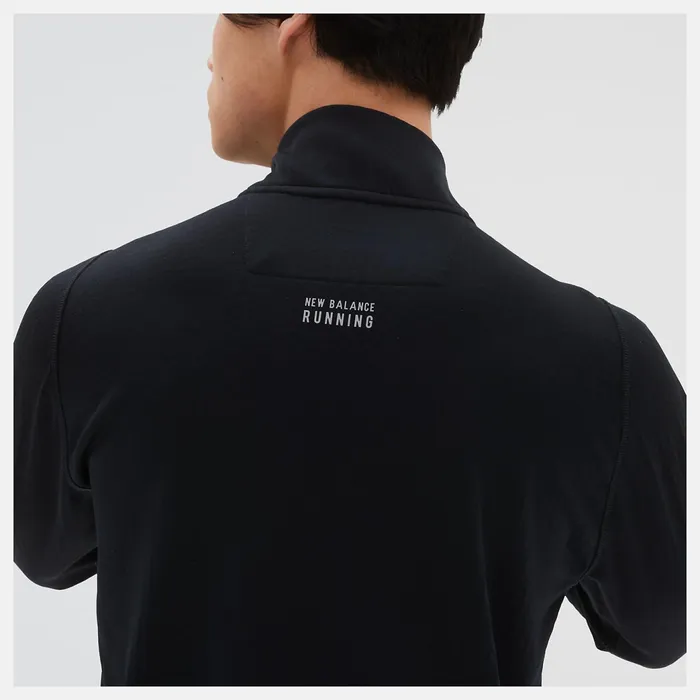 Men NB Heat Grid Half Zip Black New Balance Hoodies and Sweatshirts Men NB Heat Grid Half Zip Black New Balance Hoodies and Sweatshirts
