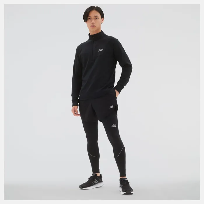 Men NB Heat Grid Half Zip Black New Balance Hoodies and Sweatshirts Men NB Heat Grid Half Zip Black New Balance Hoodies and Sweatshirts