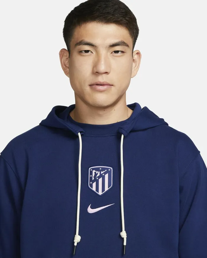 Men Nike Hoodies And Sweatshirts Atltico Madrid Standard Issue Blue Voidregal Pink