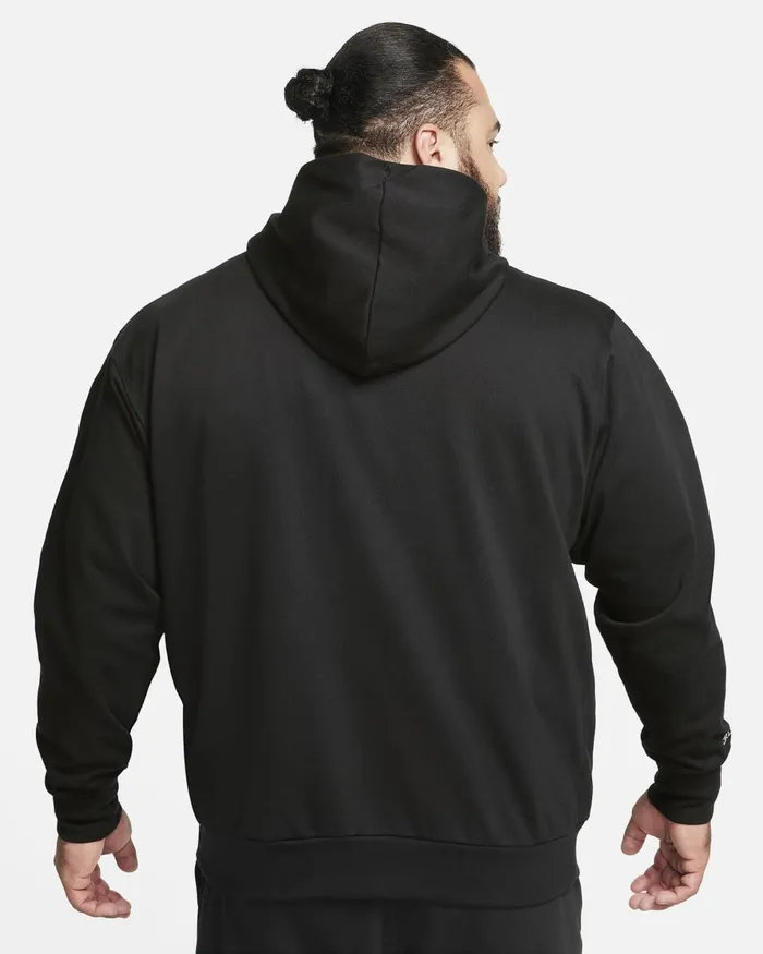 Men Nike Hoodies And Sweatshirts DriFIT Standard Issue Blackwhite