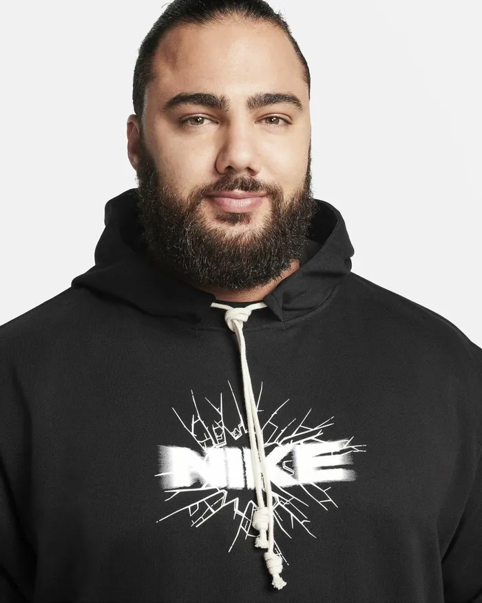Men Nike Hoodies And Sweatshirts DriFIT Standard Issue Blackwhite