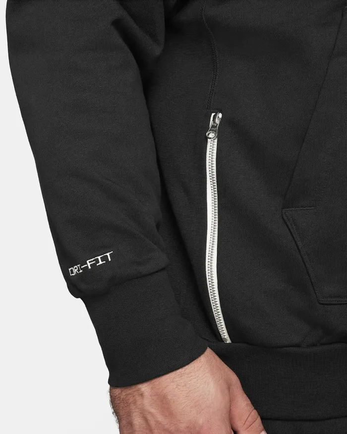 Men Nike Hoodies And Sweatshirts DriFIT Standard Issue Blackwhite