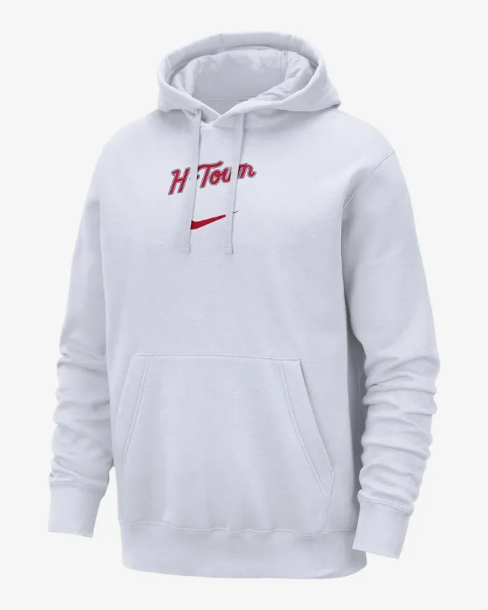 Men Nike Hoodies And Sweatshirts Houston Rockets Club Fleece City Edition White