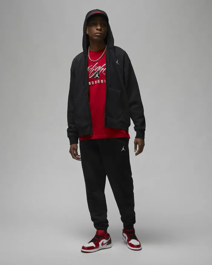 Men Nike Hoodies And Sweatshirts Jordan Essentials Blackwhite