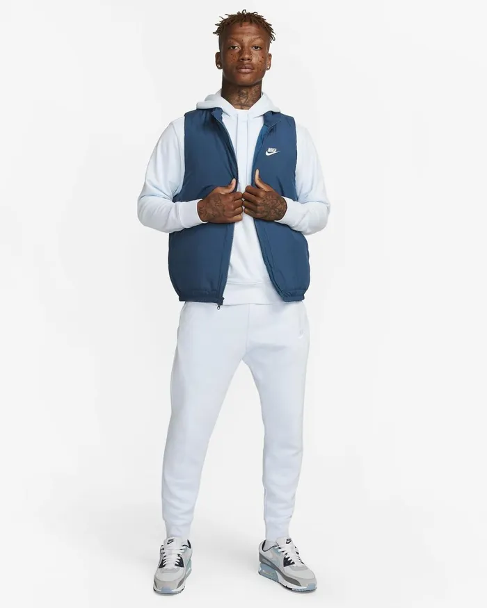 Men Nike Hoodies And Sweatshirts Sportswear Club Football Greyfootball Greywhite