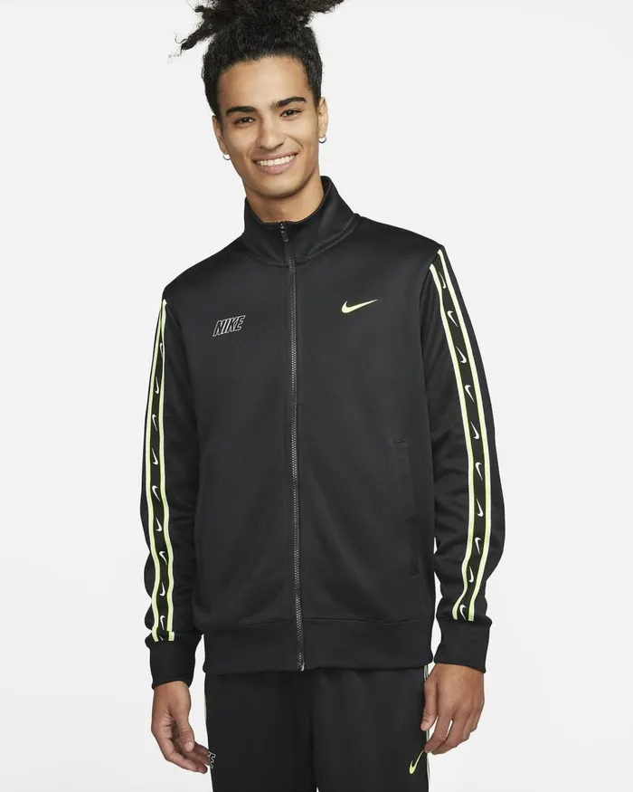 Men Nike Hoodies And Sweatshirts Sportswear Repeat Blackblackvolt