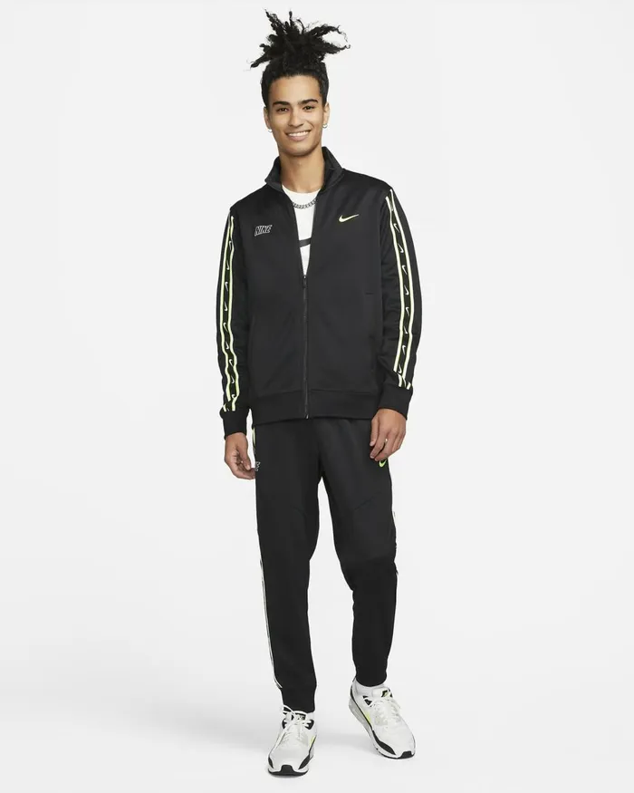 Men Nike Hoodies And Sweatshirts Sportswear Repeat Blackblackvolt