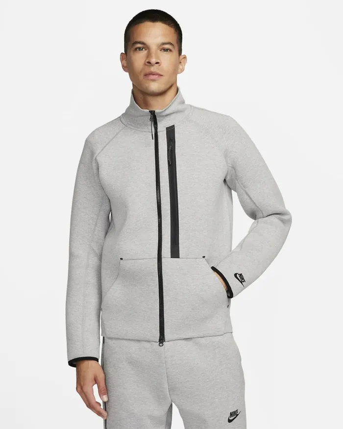 Men Nike Hoodies And Sweatshirts Sportswear Tech Fleece OG Dark Grey Heatherblack