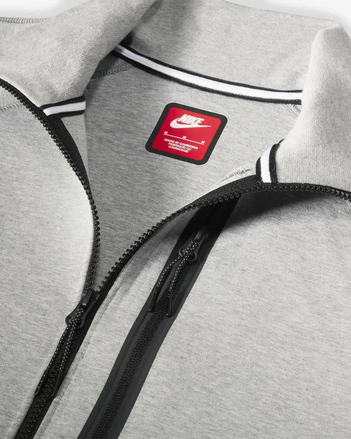Men Nike Hoodies And Sweatshirts Sportswear Tech Fleece OG Dark Grey Heatherblack