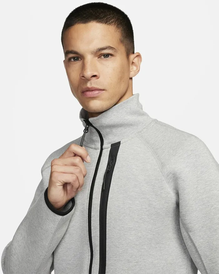 Men Nike Hoodies And Sweatshirts Sportswear Tech Fleece OG Dark Grey Heatherblack