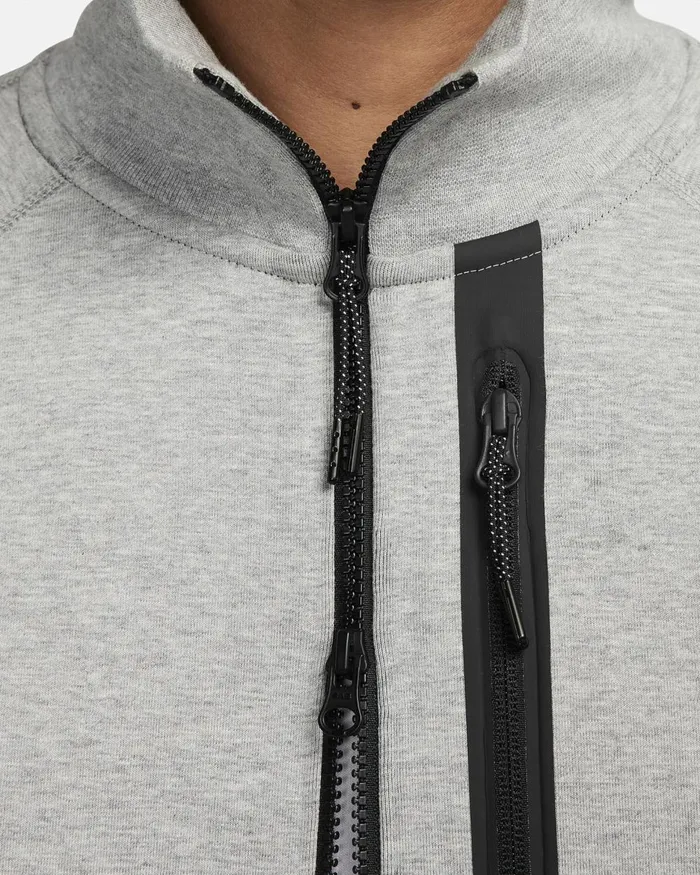 Men Nike Hoodies And Sweatshirts Sportswear Tech Fleece OG Dark Grey Heatherblack