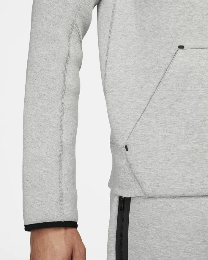 Men Nike Hoodies And Sweatshirts Sportswear Tech Fleece OG Dark Grey Heatherblack