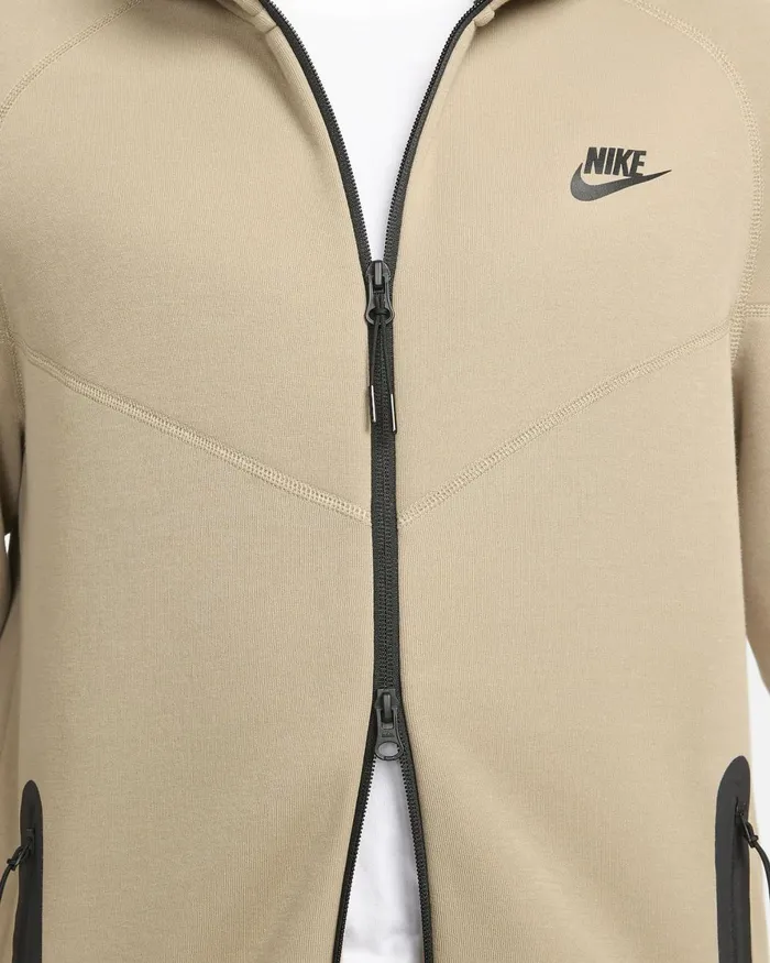 Men Nike Hoodies And Sweatshirts Sportswear Tech Fleece Windrunner Khakiblack