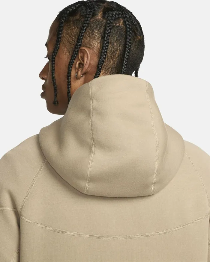 Men Nike Hoodies And Sweatshirts Sportswear Tech Fleece Windrunner Khakiblack