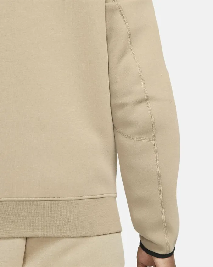 Men Nike Hoodies And Sweatshirts Sportswear Tech Fleece Windrunner Khakiblack
