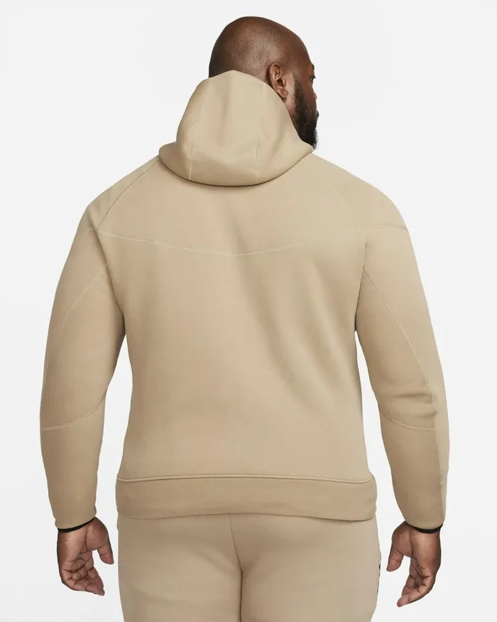 Men Nike Hoodies And Sweatshirts Sportswear Tech Fleece Windrunner Khakiblack