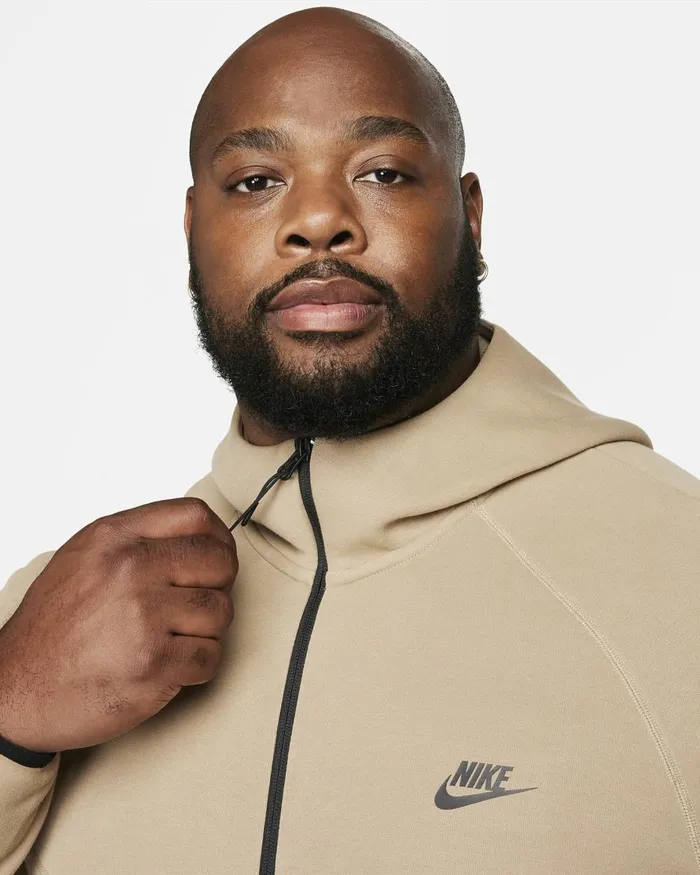 Men Nike Hoodies And Sweatshirts Sportswear Tech Fleece Windrunner Khakiblack