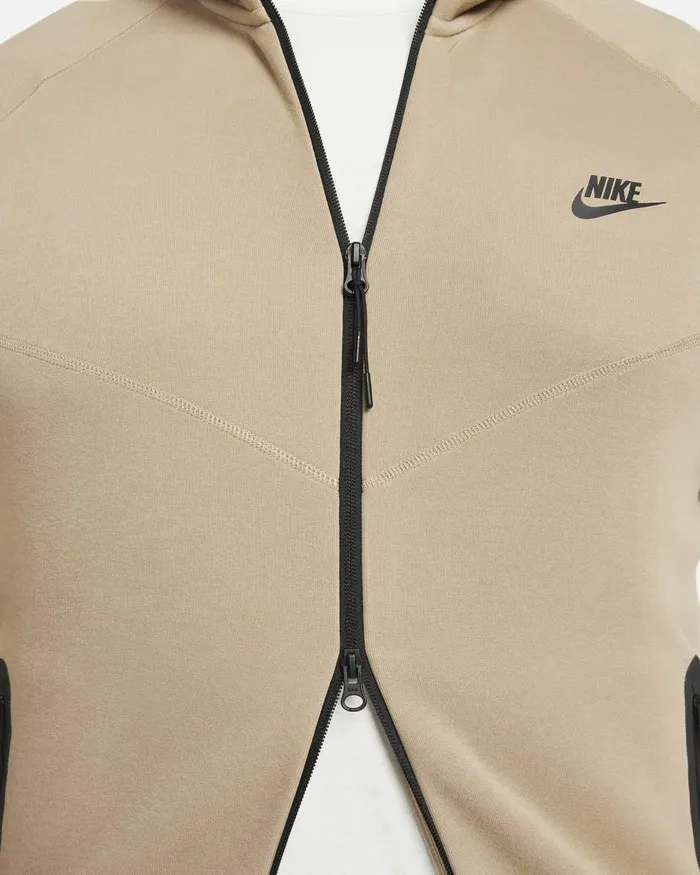 Men Nike Hoodies And Sweatshirts Sportswear Tech Fleece Windrunner Khakiblack