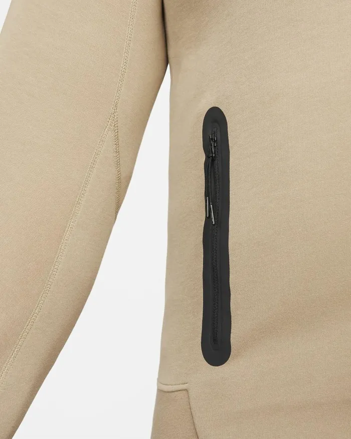 Men Nike Hoodies And Sweatshirts Sportswear Tech Fleece Windrunner Khakiblack