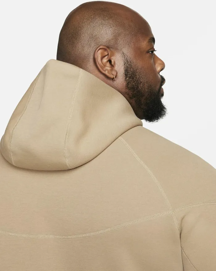 Men Nike Hoodies And Sweatshirts Sportswear Tech Fleece Windrunner Khakiblack