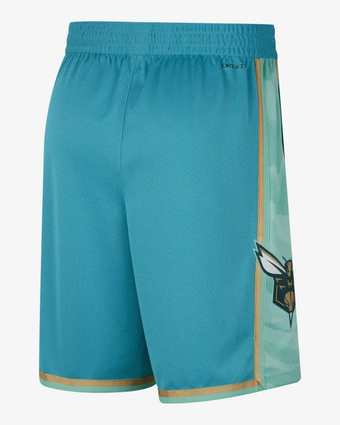 Men Nike Shorts Charlotte Hornets 202324 City Edition Rapid Tealclub Gold
