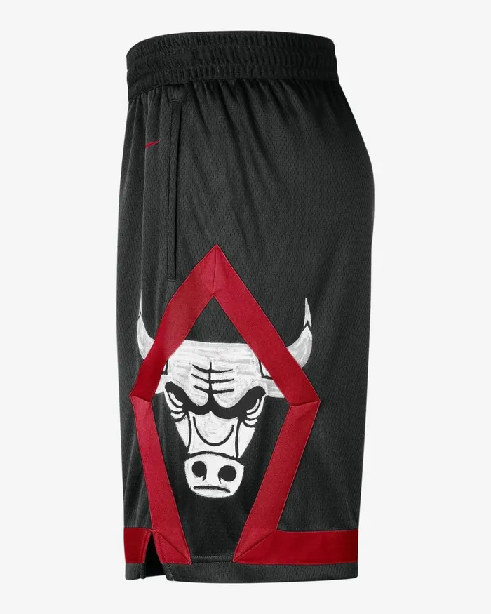 Men Nike Shorts Chicago Bulls 202324 City Edition Blackuniversity Reduniversity Red