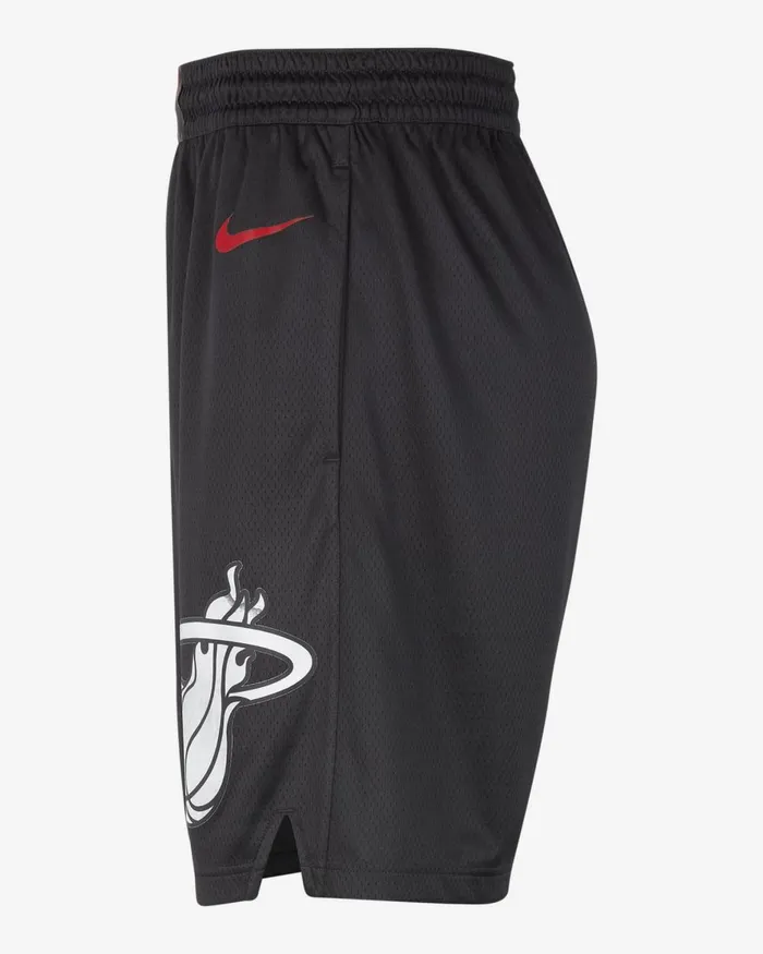 Men Nike Shorts Miami Heat 202324 City Edition Blackuniversity Red