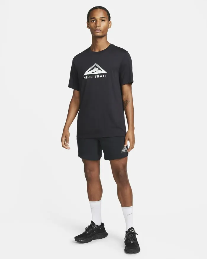 Men Nike Shorts Trail Second Sunrise Blackdark Smoke Greywhite