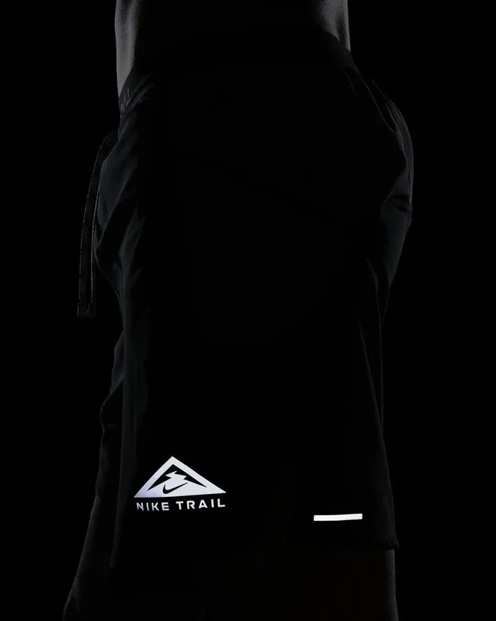 Men Nike Shorts Trail Second Sunrise Blackdark Smoke Greywhite