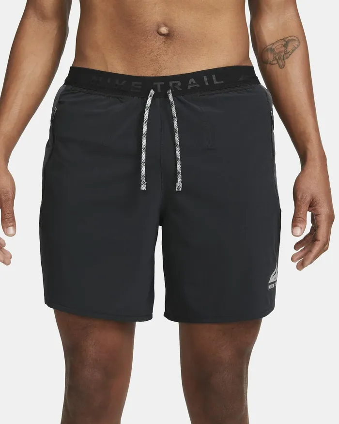 Men Nike Shorts Trail Second Sunrise Blackdark Smoke Greywhite