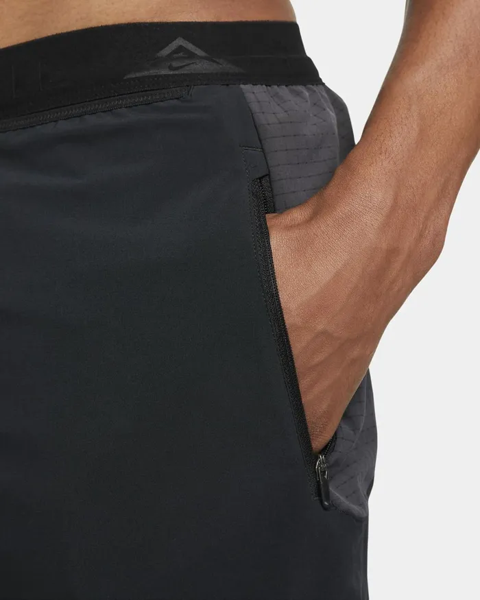 Men Nike Shorts Trail Second Sunrise Blackdark Smoke Greywhite