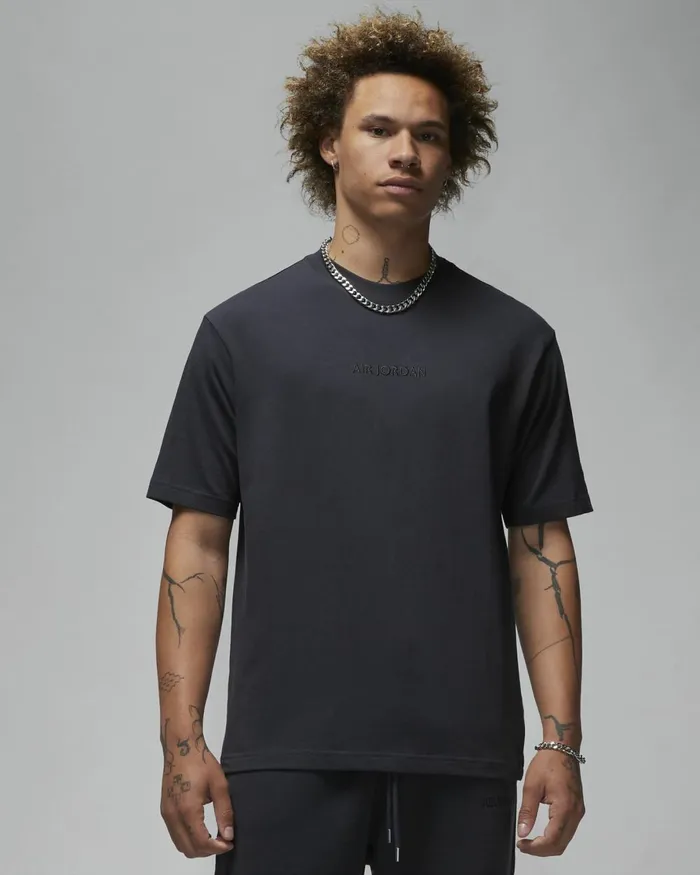 Men Nike Tops And TShirts Air Jordan Wordmark Offnoir